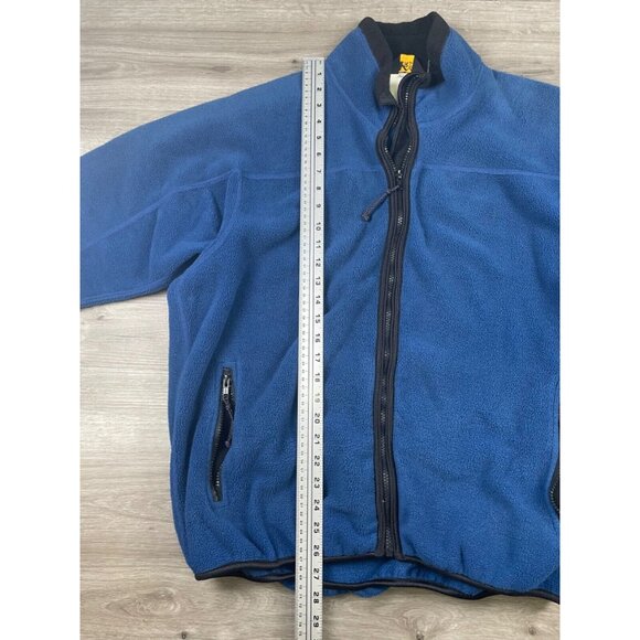 Vintage REI Men's Size Large Blue Fleece Hiking Jacket Coat Full Zip Pockets - Picture 7 of 16